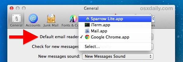 default email client for mac